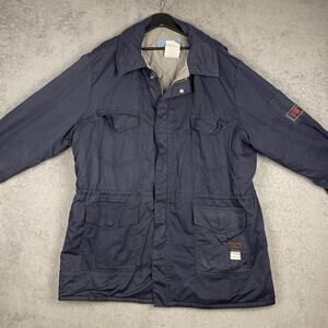 Actionwest FR Jacket Mens 50 Navy Arc Flash Flame Resistant Work Coat Canada